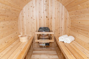 Dundalk Leisurecraft Canadian Timber Tranquility Barrel Sauna - Elevare Experience