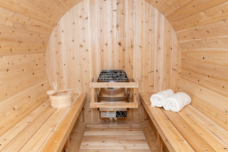 Dundalk Leisurecraft Canadian Timber Tranquility Barrel Sauna - Elevare Experience