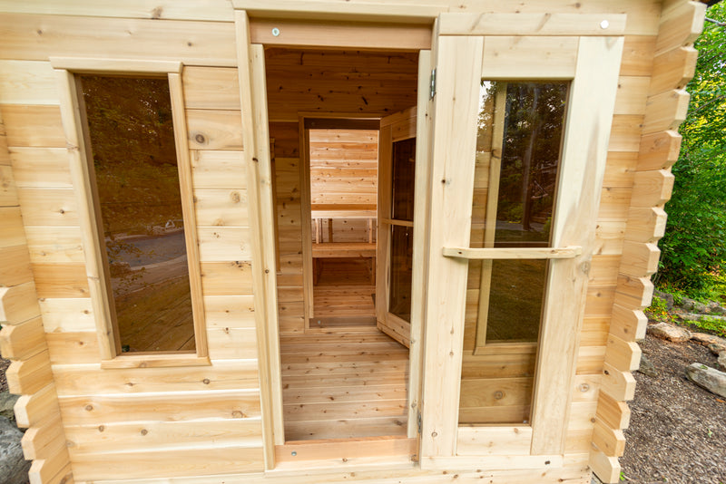Dundalk Leisurecraft  Canadian Timber Georgian Cabin Sauna with Changeroom