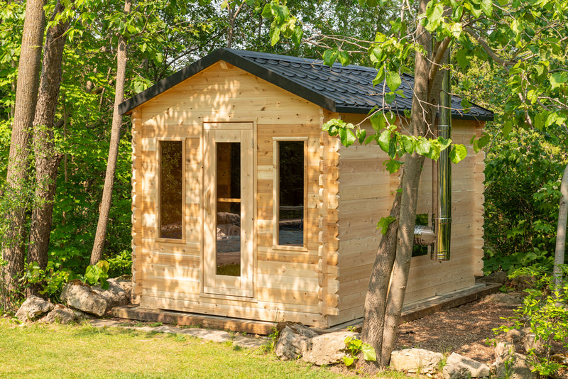 Dundalk Leisurecraft  Canadian Timber Georgian Cabin Sauna with Changeroom