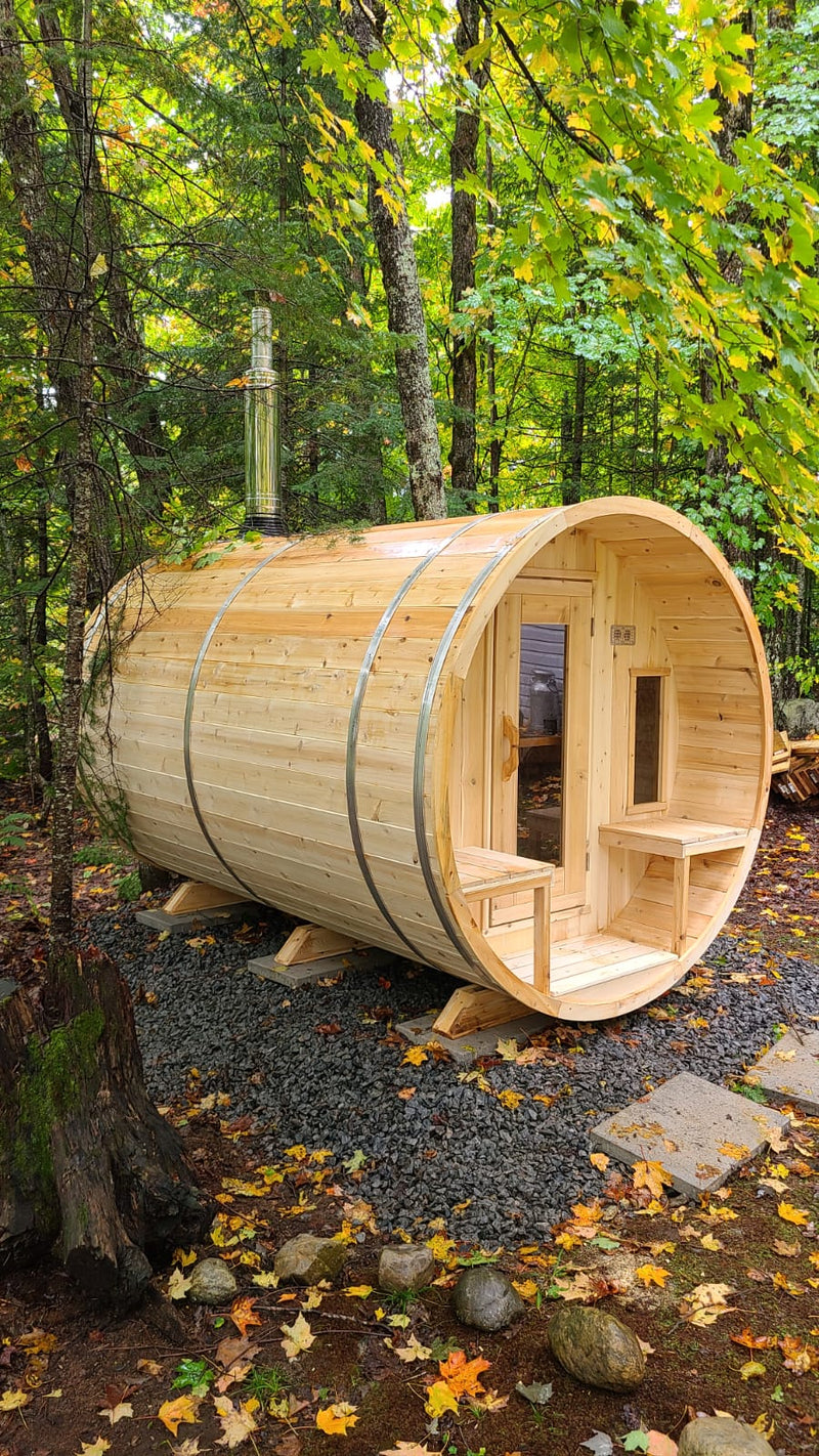 Dundalk Leisurecraft Canadian Timber Tranquility Barrel Sauna - Elevare Experience