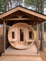 Dundalk Leisurecraft Canadian Timber Tranquility Barrel Sauna - Elevare Experience