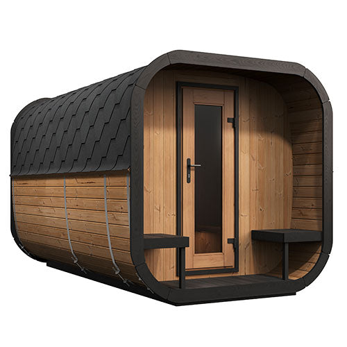 SaunaLife Model CL12GCP 8 Person Cube-Series Outdoor Home Sauna