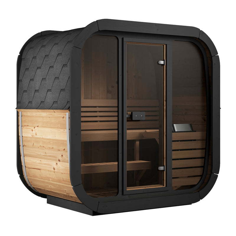SaunaLife Model CL4G 3 Person Cube-Series Outdoor Home Sauna