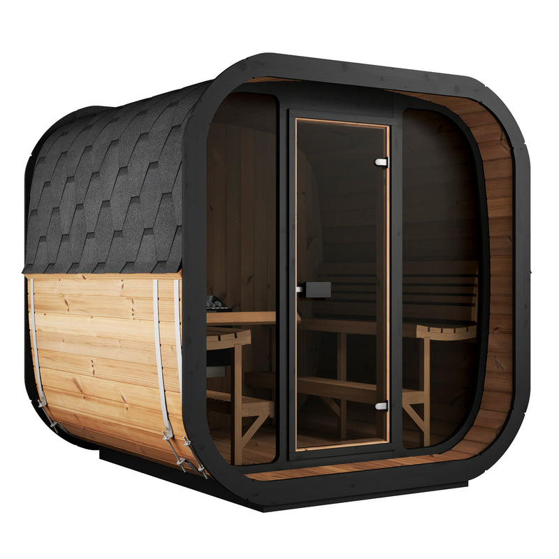 SaunaLife Model CL7G 6 Person Cube-Series Outdoor Home Sauna