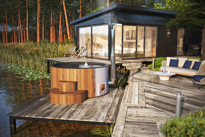 SaunaLife Model S4N Wood-Fired Hot Tub Natural